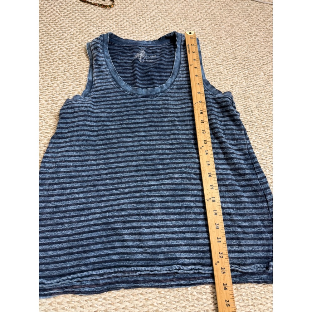 Pilcro Anthropologie Striped Tank Top Blue Sleeveless lagenlook euro summer M - Picture 7 of 7